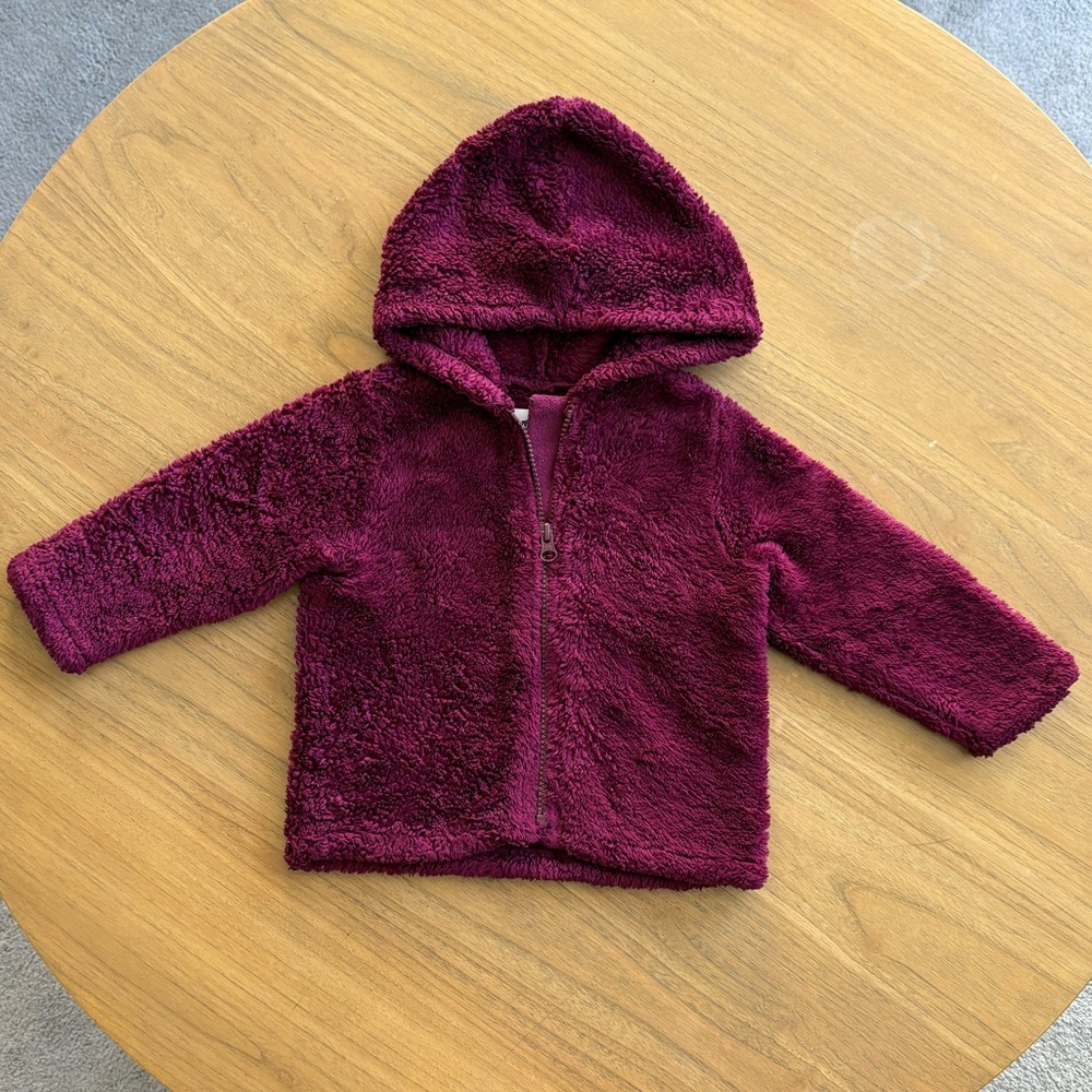 Old Navy Plush Burgundy Kids Hoodie